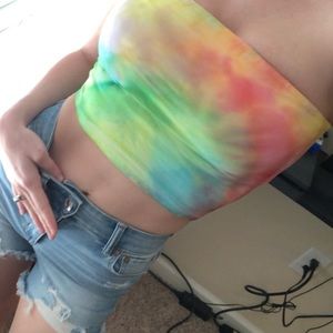 American Eagle Hand Tie Dye Tube Top XS